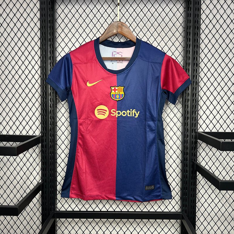 Camisa Barcelona Casa l 24/25 Azul e Vermelho - (Feminina) - DA Sports Oficial