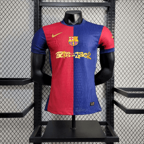 Camisa Barcelona Edição Especial Travis Scott 2025 Vermelha e Azul Masculina - DA Sports Oficial