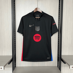 FC Barcelona 長袖シャツ Spotify Camisa Barcelona II 24/25 Fora Preta (Logo Spotify)