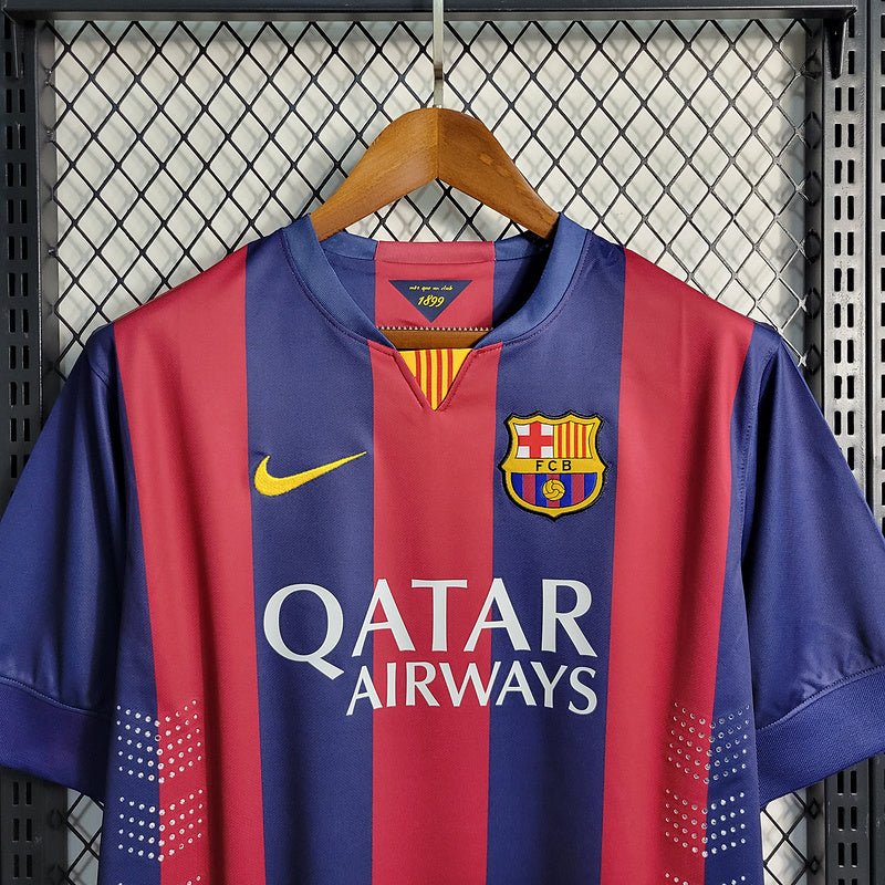 Camisa Barcelona Retrô 2015 Azul e Grená - Nike