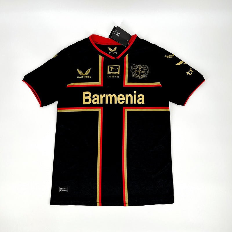 Camisa Bayer Leverkusen Edição Especial 24/25 Preta e Dourada - DA Sports Oficial