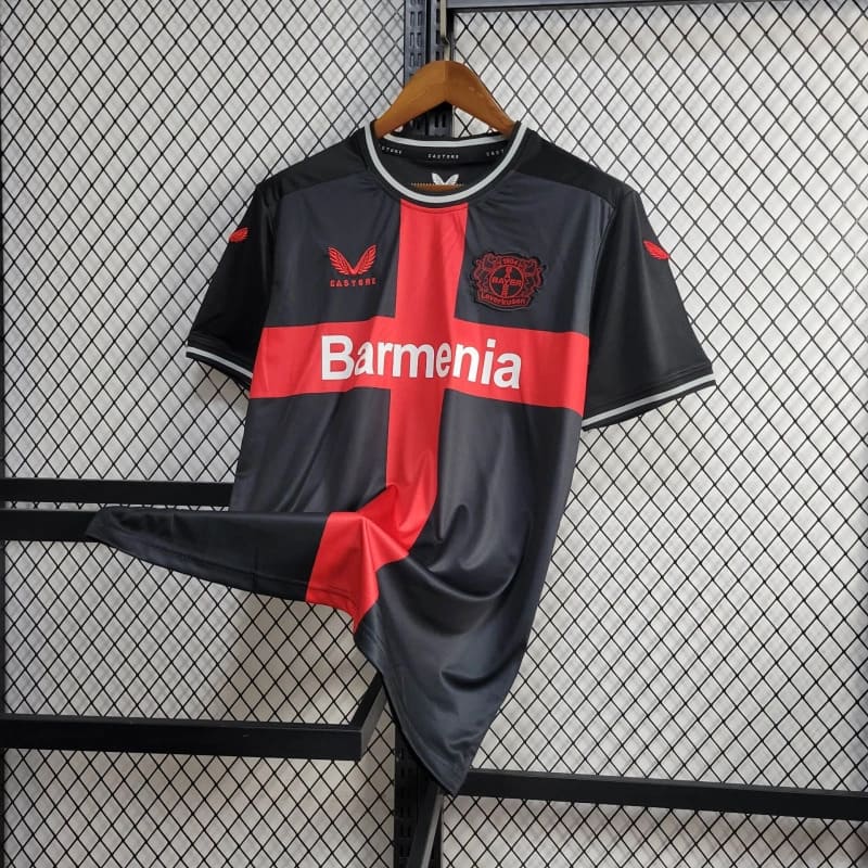 Camisa Bayer Leverkusen Home 24/25 Torcedor Masculino - Preto - DA Sports Oficial