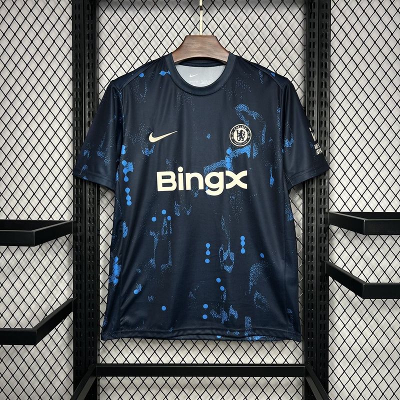 Camisa Chelsea Pre jogo 24/25 Azul e preta - DA Sports Oficial