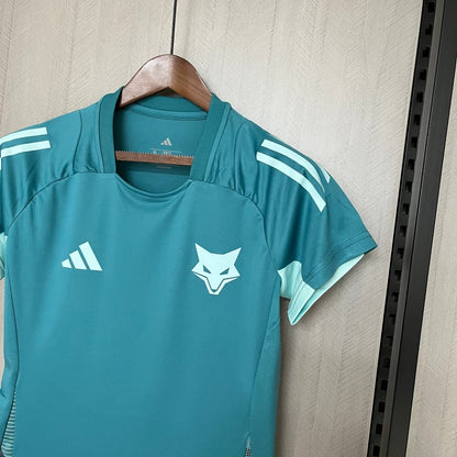 Camisa Cruzeiro 25/26 Treino Adidas - Azul Turquesa+Branco - (Feminina) - DA Sports Oficial