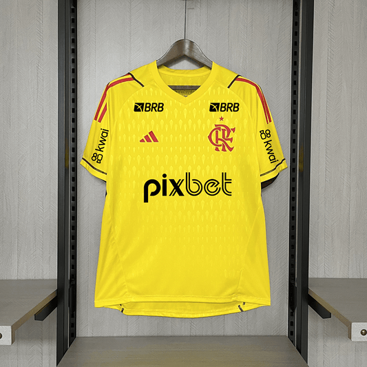 Camisa de goleiro Flamengo 24/25 - Amarela (com patrocinio) - DA Sports Oficial