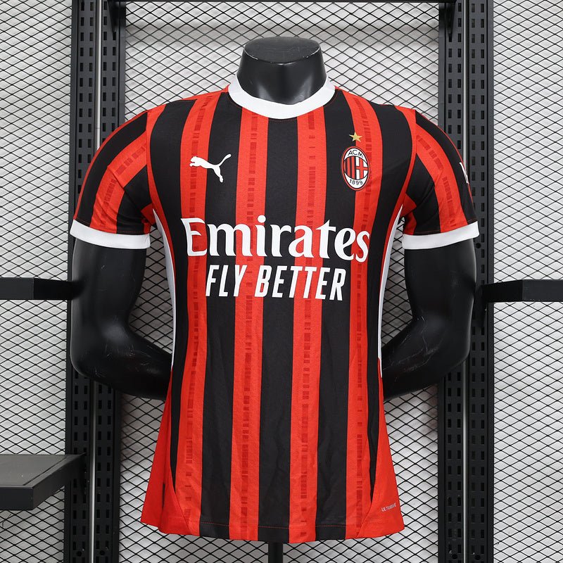 Camisa do Milan Titular 24/25 Vermelha+preta - DA Sports Oficial
