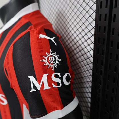 Camisa do Milan Titular 24/25 Vermelha+preta - DA Sports Oficial
