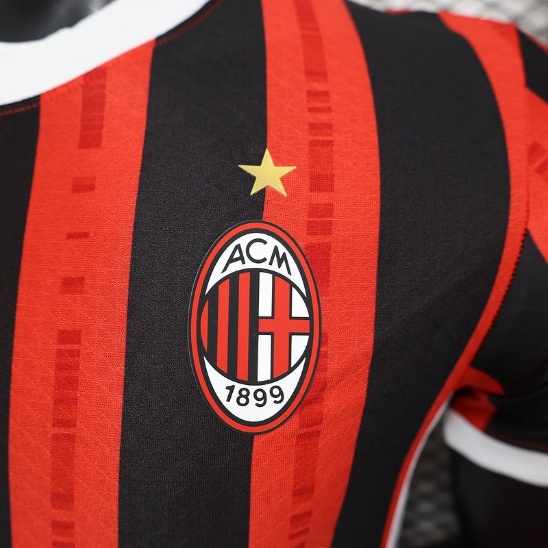 Camisa do Milan Titular 24/25 Vermelha+preta - DA Sports Oficial