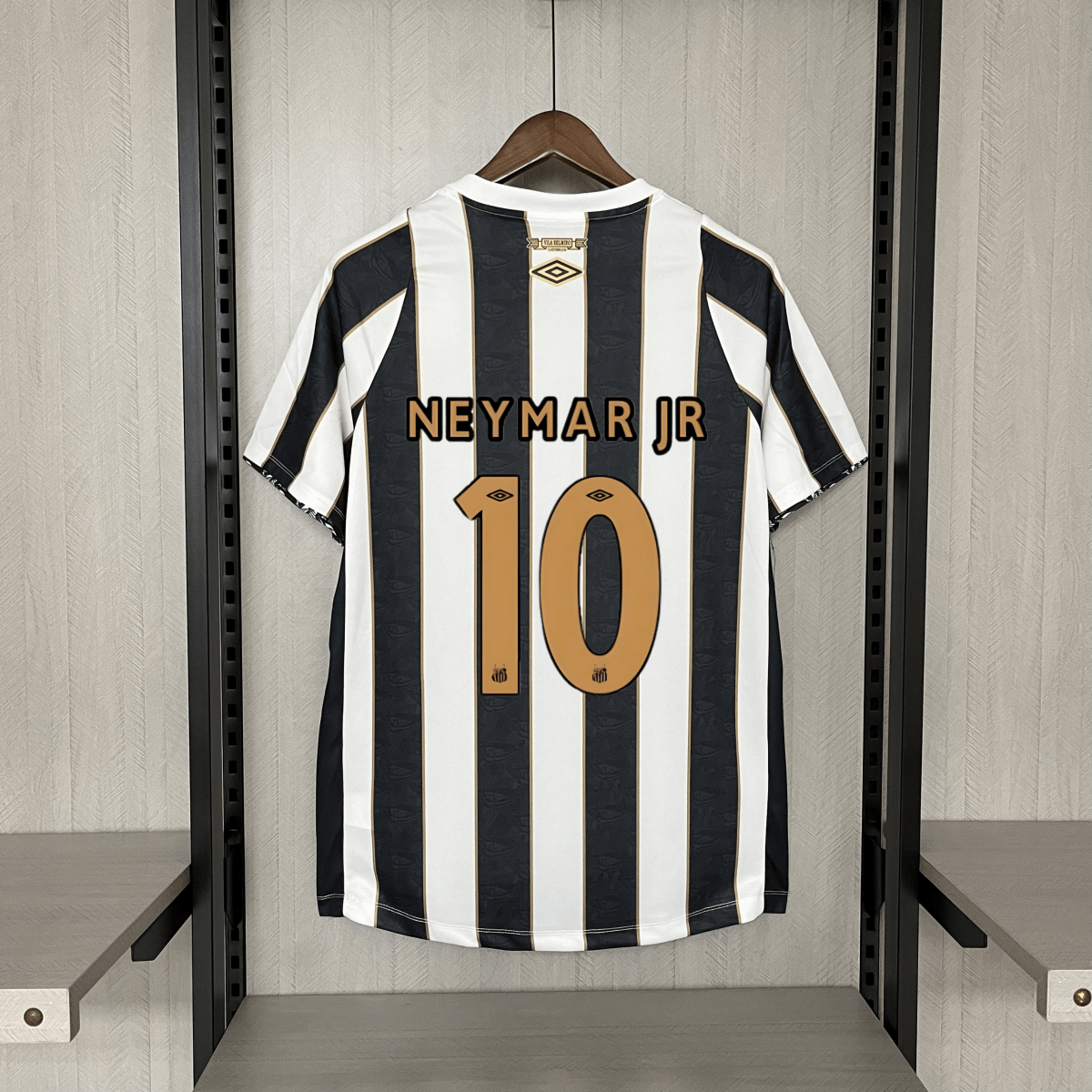 Camisa do Santos 24/25 Preta e Branca (Neymar JR 10 Incluso) - DA Sports Oficial