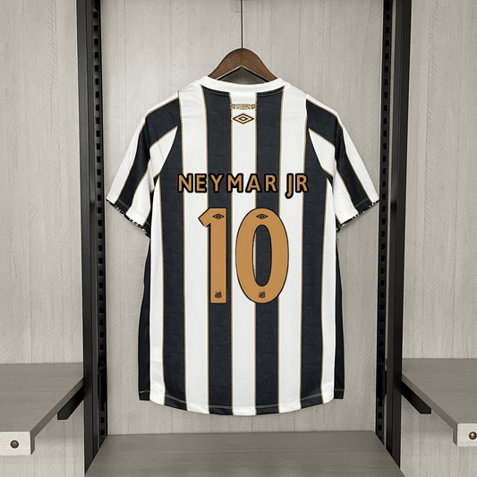 Camisa do Santos 24/25 Preta e Branca (Neymar JR 10 Incluso) - DA Sports Oficial
