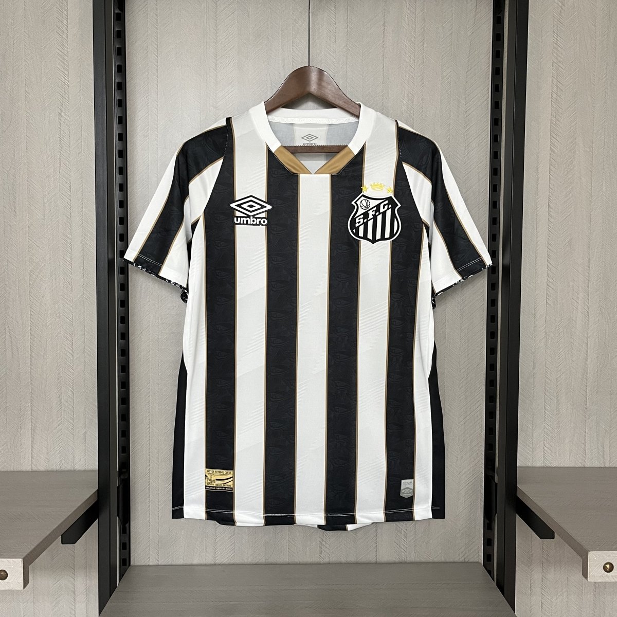 Camisa do Santos 24/25 Preta e Branca (Neymar JR 10 Incluso) - DA Sports Oficial