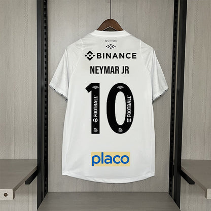 Camisa do Santos I 24/25 branca - Com patrocinios (Neymar Jr 10 Incluso) - DA Sports Oficial