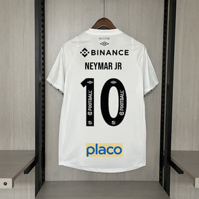Camisa do Santos I 24/25 branca - Com patrocinios (Neymar Jr 10 Incluso) - DA Sports Oficial