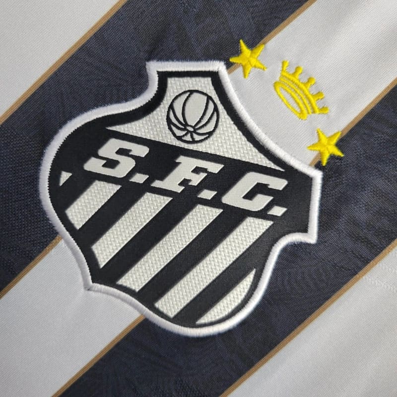 Camisa do Santos I 24/25 preta e branca - DA Sports Oficial
