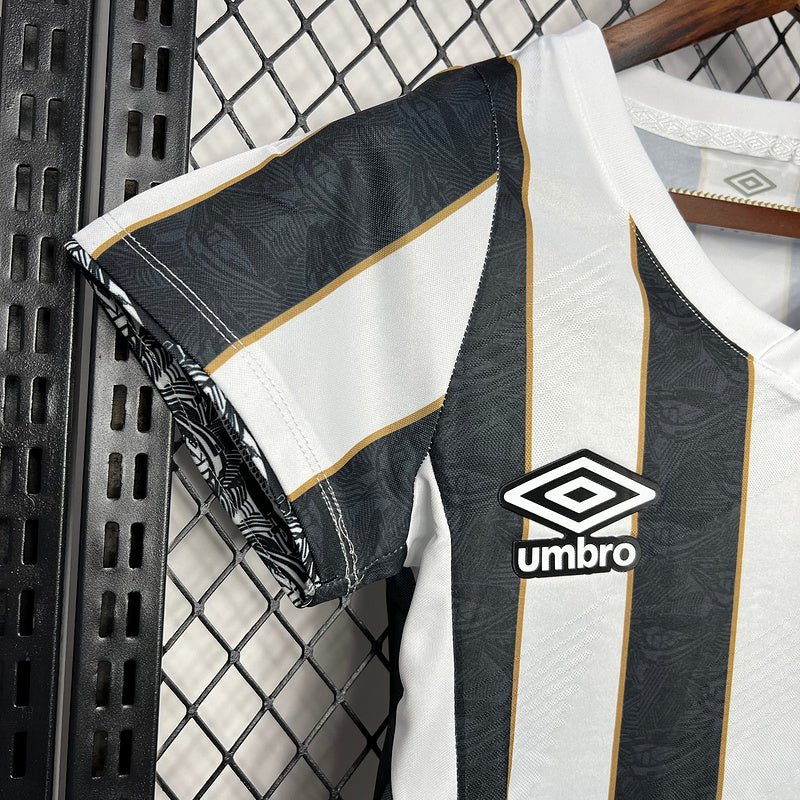 Camisa do Santos I 24/25 - Preta e branca - (Feminina) - DA Sports Oficial