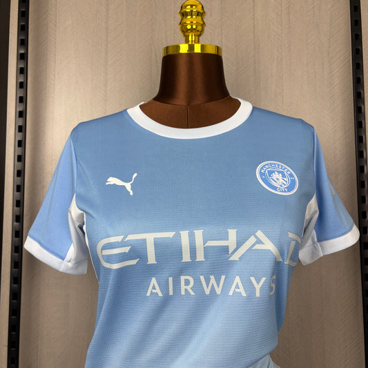 Camisa Feminina do Manchester City Home 2026/27 Torcedor