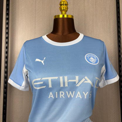 Camisa Feminina do Manchester City Home 2026/27 Torcedor