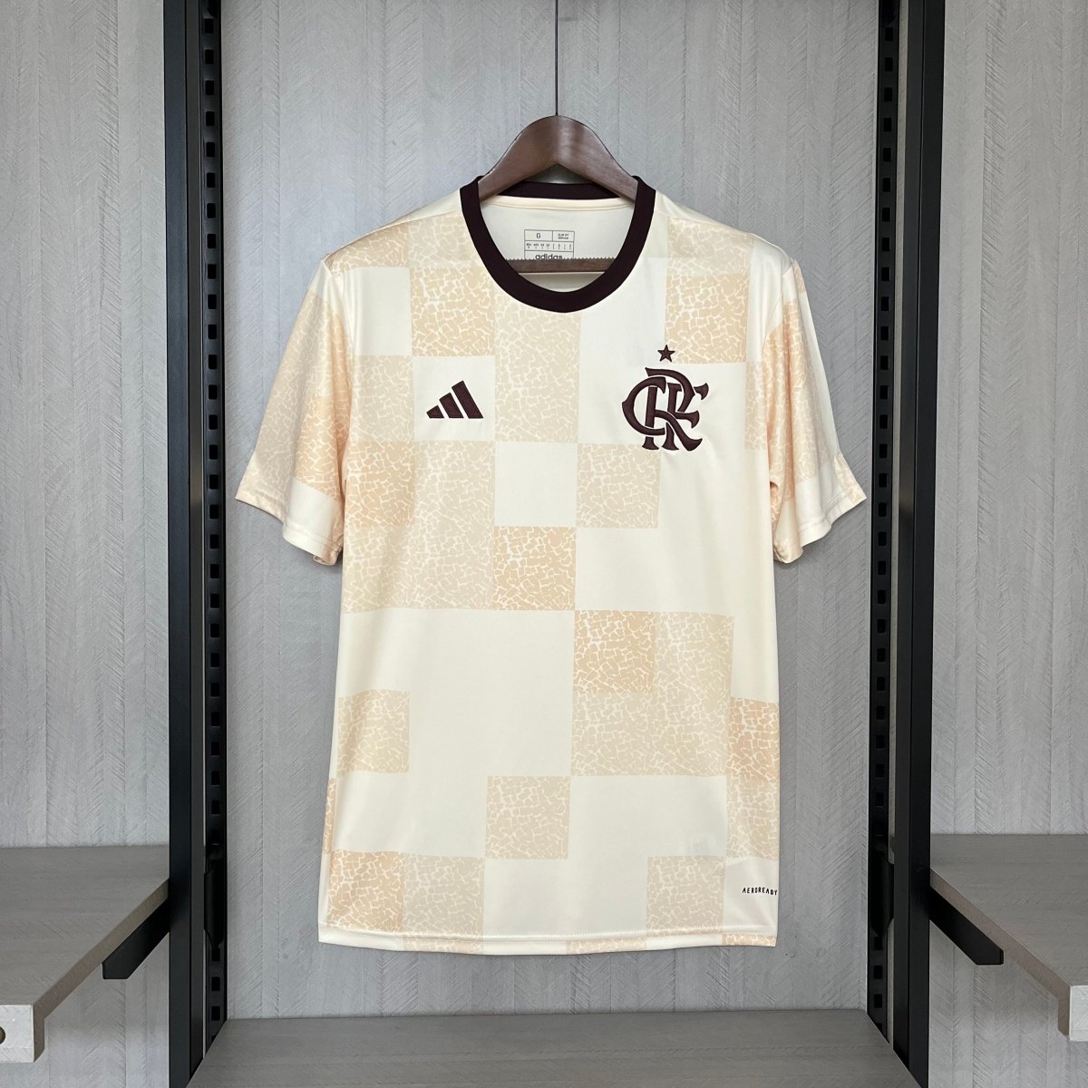 Camisa Flamengo 24/25 Adidas Pre Jogo Masculina - Bege - DA Sports Oficial