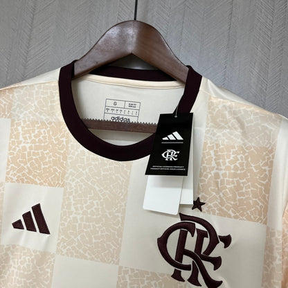 Camisa Flamengo 24/25 Adidas Pre Jogo Masculina - Bege - DA Sports Oficial