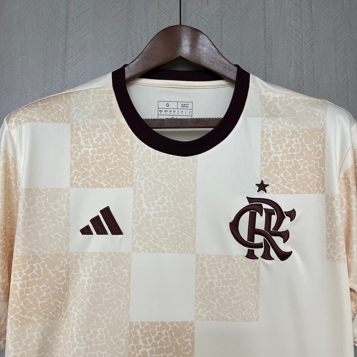 Camisa Flamengo 24/25 Adidas Pre Jogo Masculina - Bege - DA Sports Oficial