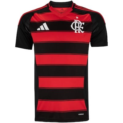 Camisa Flamengo I 2025 Torcedor Adidas Masculina - Vermelho+Preto - DA Sports Oficial