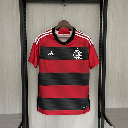 Camisa Flamengo I 23/24 s/n° Torcedor Adidas Masculina - Vermelho+Preto - DA Sports Oficial