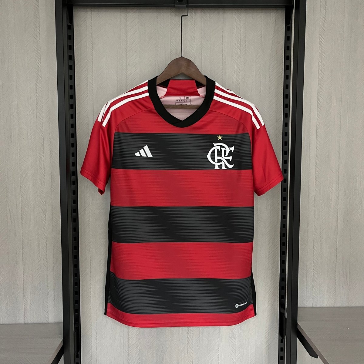 Camisa Flamengo I 23/24 s/n° Torcedor Adidas Masculina - Vermelho+Preto - DA Sports Oficial