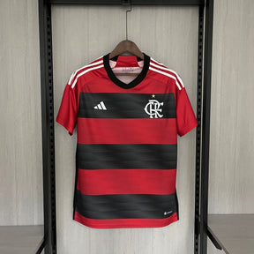 Camisa Flamengo I 23/24 s/n° Torcedor Adidas Masculina - Vermelho+Preto - DA Sports Oficial