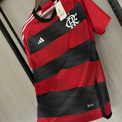 Camisa Flamengo I 23/24 s/n° Torcedor Adidas Masculina - Vermelho+Preto - DA Sports Oficial