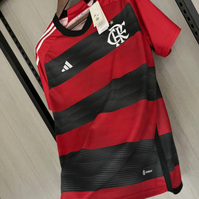 Camisa Flamengo I 23/24 s/n° Torcedor Adidas Masculina - Vermelho+Preto - DA Sports Oficial