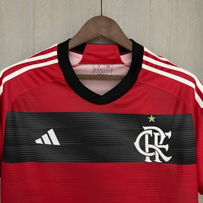 Camisa Flamengo I 23/24 s/n° Torcedor Adidas Masculina - Vermelho+Preto - DA Sports Oficial