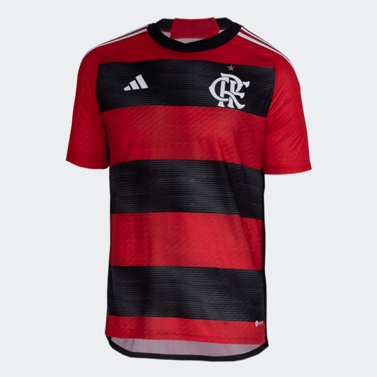 Camisa Flamengo I 23/24 s/n° Torcedor Adidas Masculina - Vermelho+Preto - DA Sports Oficial