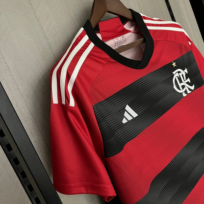 Camisa Flamengo I 23/24 s/n° Torcedor Adidas Masculina - Vermelho+Preto - DA Sports Oficial