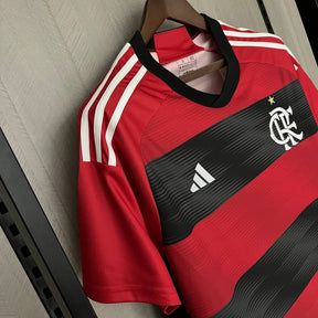 Camisa Flamengo I 23/24 s/n° Torcedor Adidas Masculina - Vermelho+Preto - DA Sports Oficial