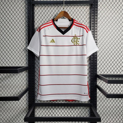 Camisa Flamengo II 23/24 s/n° Torcedor Adidas Masculina - Branca com detalhes em Dourado - DA Sports Oficial