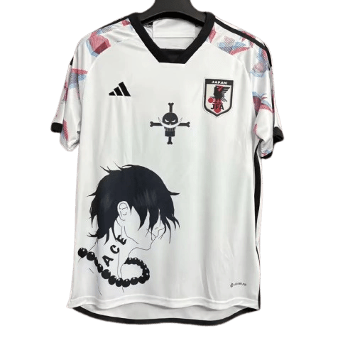 Camisa Japão Anime One Piece Ace 24/25 - Torcedor Masculina - Branco com detalhes em Preto - DA Sports Oficial