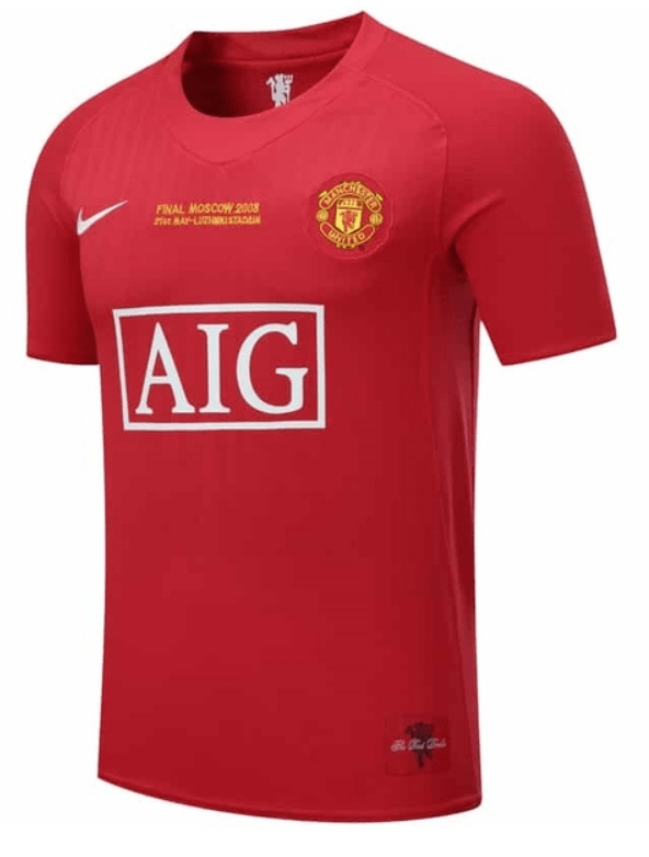 Camisa Manchester United 2007/08 - Retrô Masculino - Vermelho - DA Sports Oficial