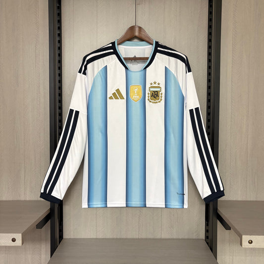 Camisa Manga Longa da Seleção Argentina Home 2026 Torcedor