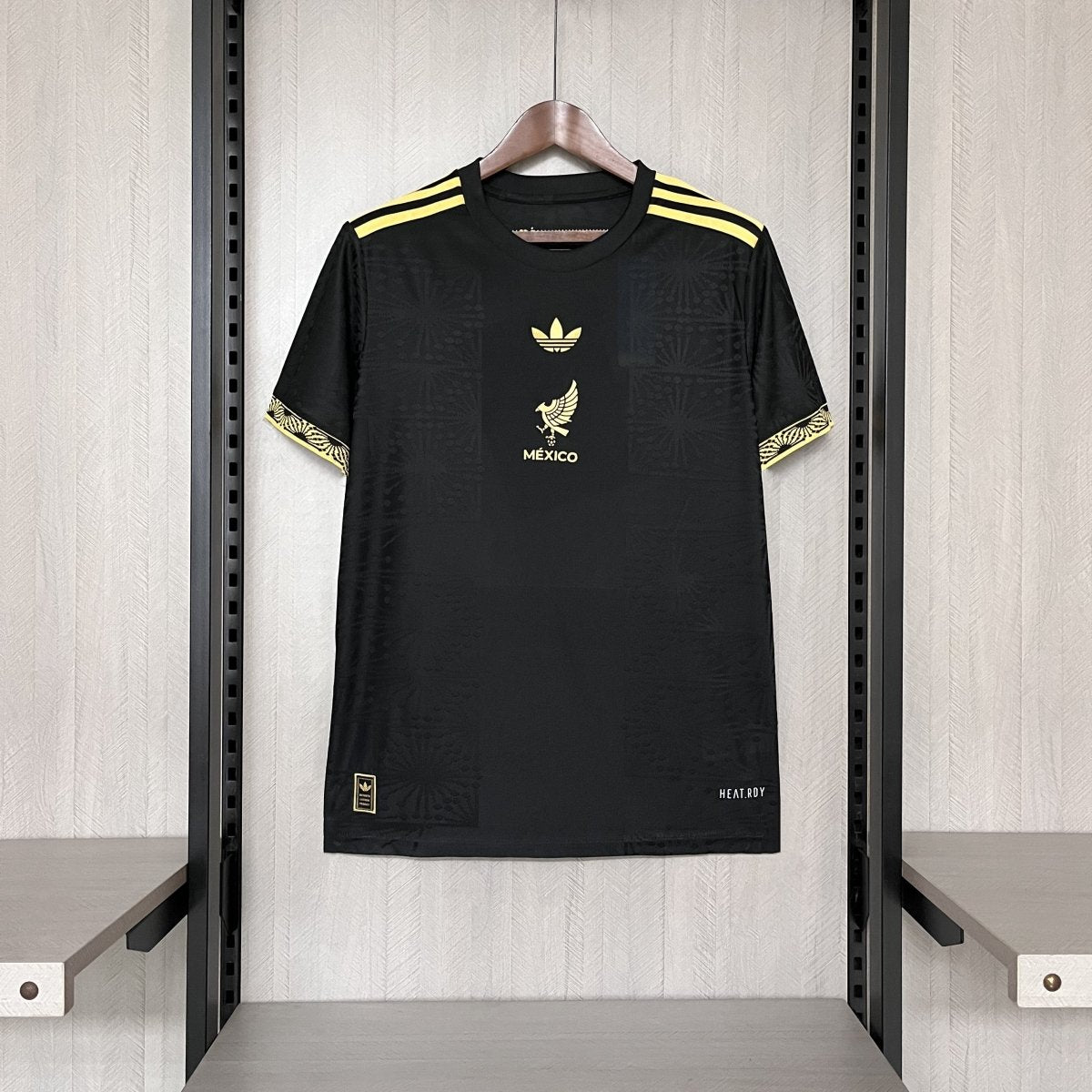 Camisa México 2025 Ouro Adidas Masculina - Preto+Dourado - DA Sports Oficial