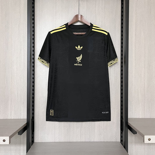 Camisa México 2025 Ouro Adidas Masculina - Preto+Dourado - DA Sports Oficial