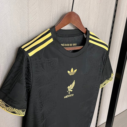 Camisa México 2025 Ouro Adidas Masculina - Preto+Dourado - DA Sports Oficial