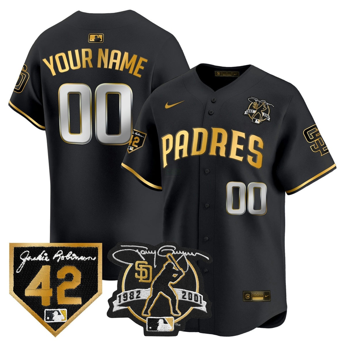Camisa MLB 2024 Tony Gwynn & Robinson Patch Vapor Premier Limited Jersey