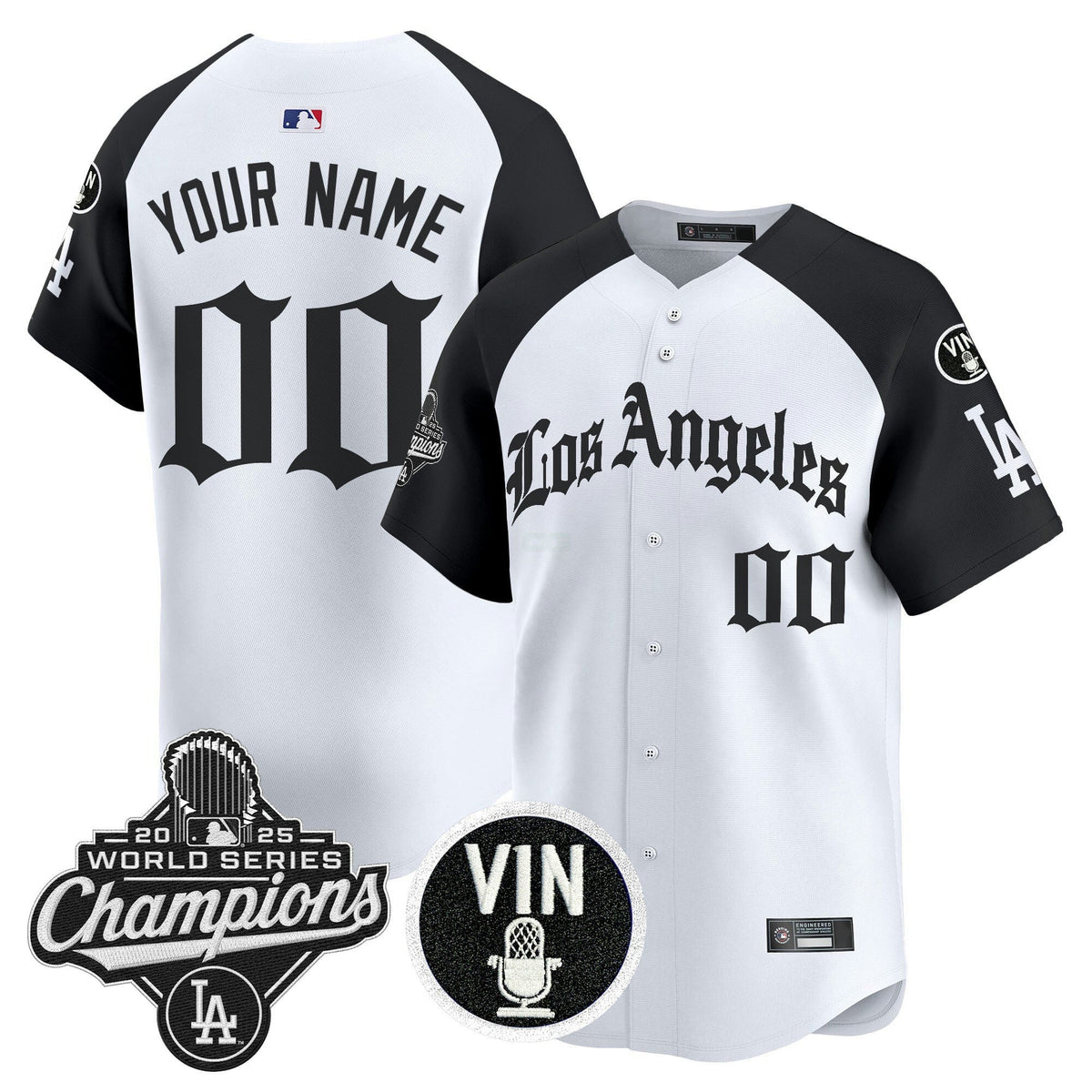 Camisa MLB 2025 World Series Champions Vapor Premier Limited Jersey – LA Gothic Edition