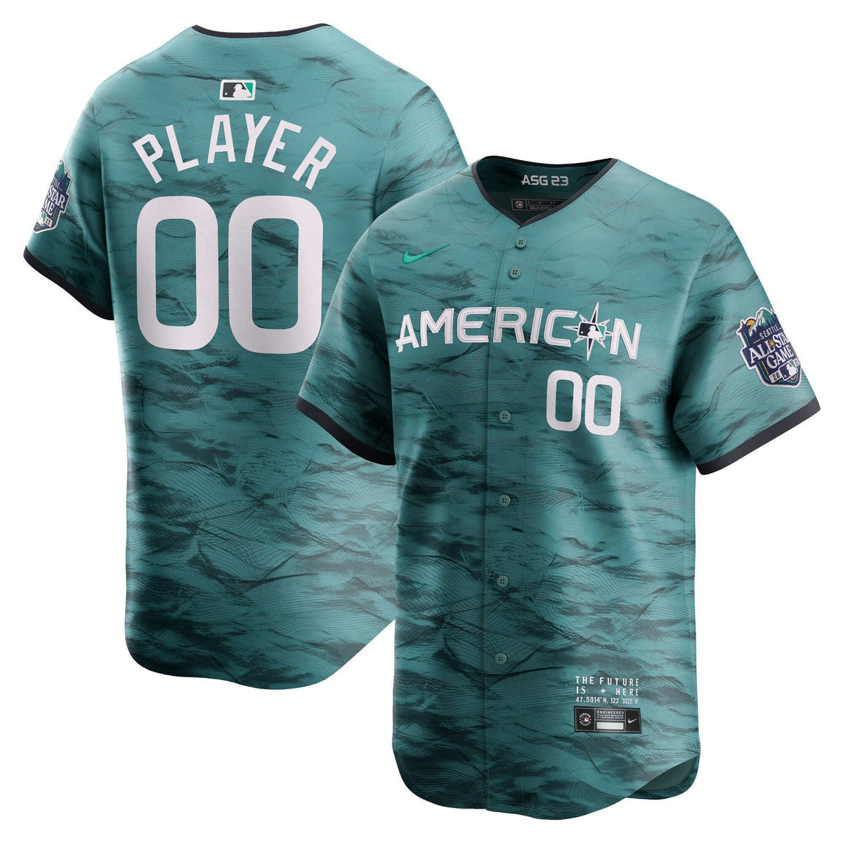 Camisa MLB American League 2023 All-Star Game Azul-petróleo Jersey