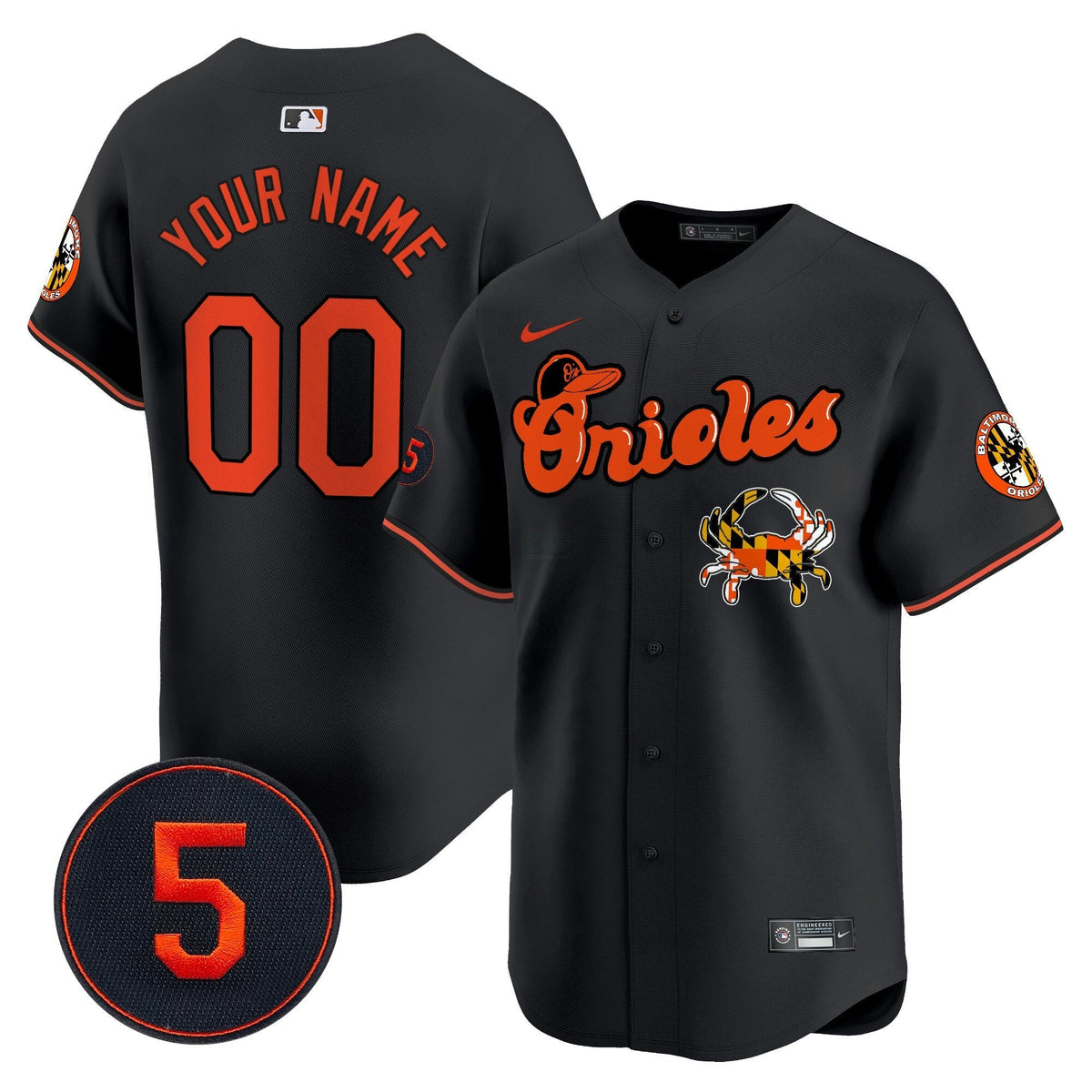 Camisa MLB Baltimore Robinson Patch Vapor Premier Limited Jersey V6