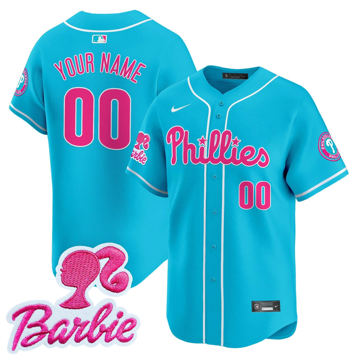 Camisa MLB Philadelphia Phillies Barbie Patch Vapor Premier Limited Jersey