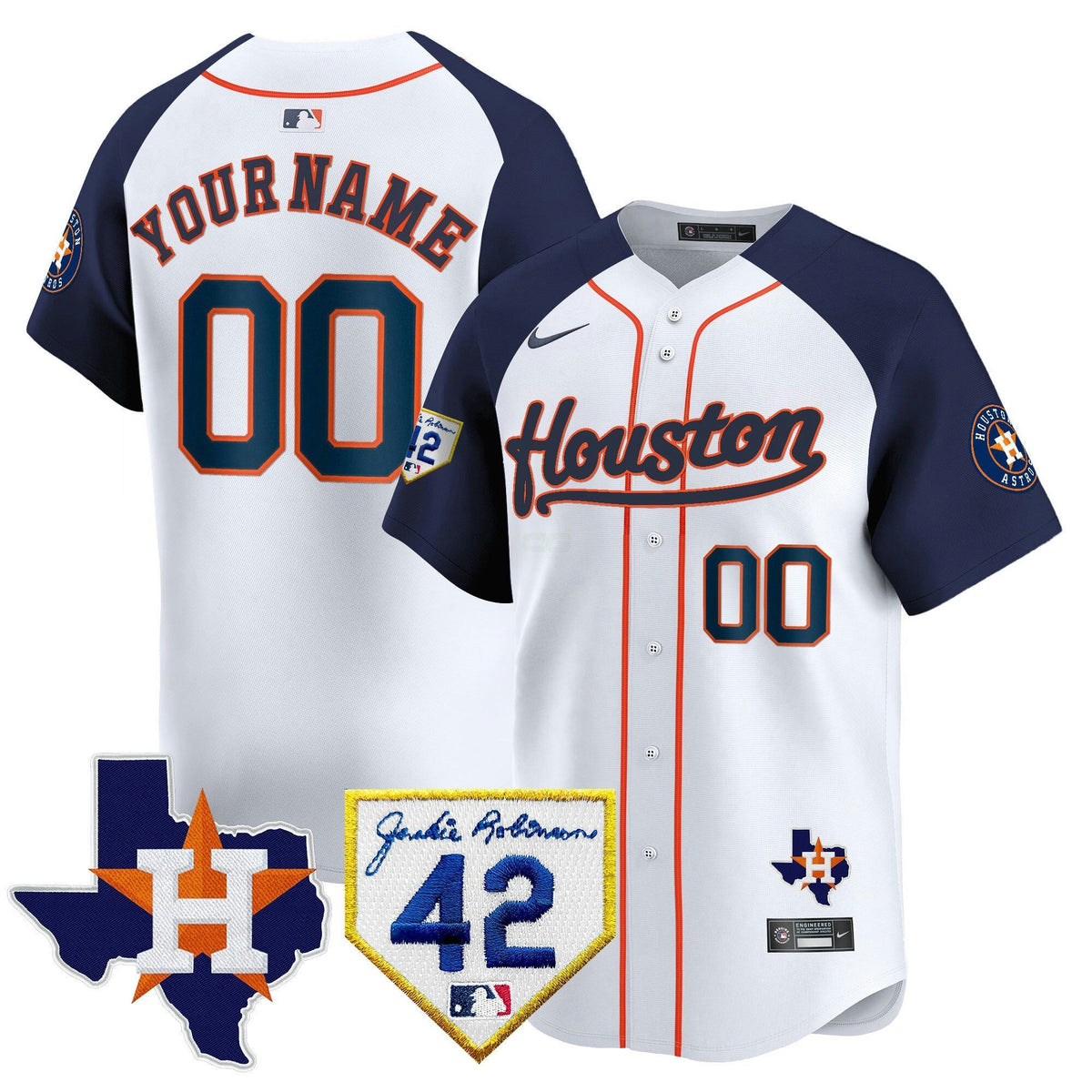 Camisa MLB Houston 2024 Jackie Robinson Patch Vapor Premier Limited Jersey