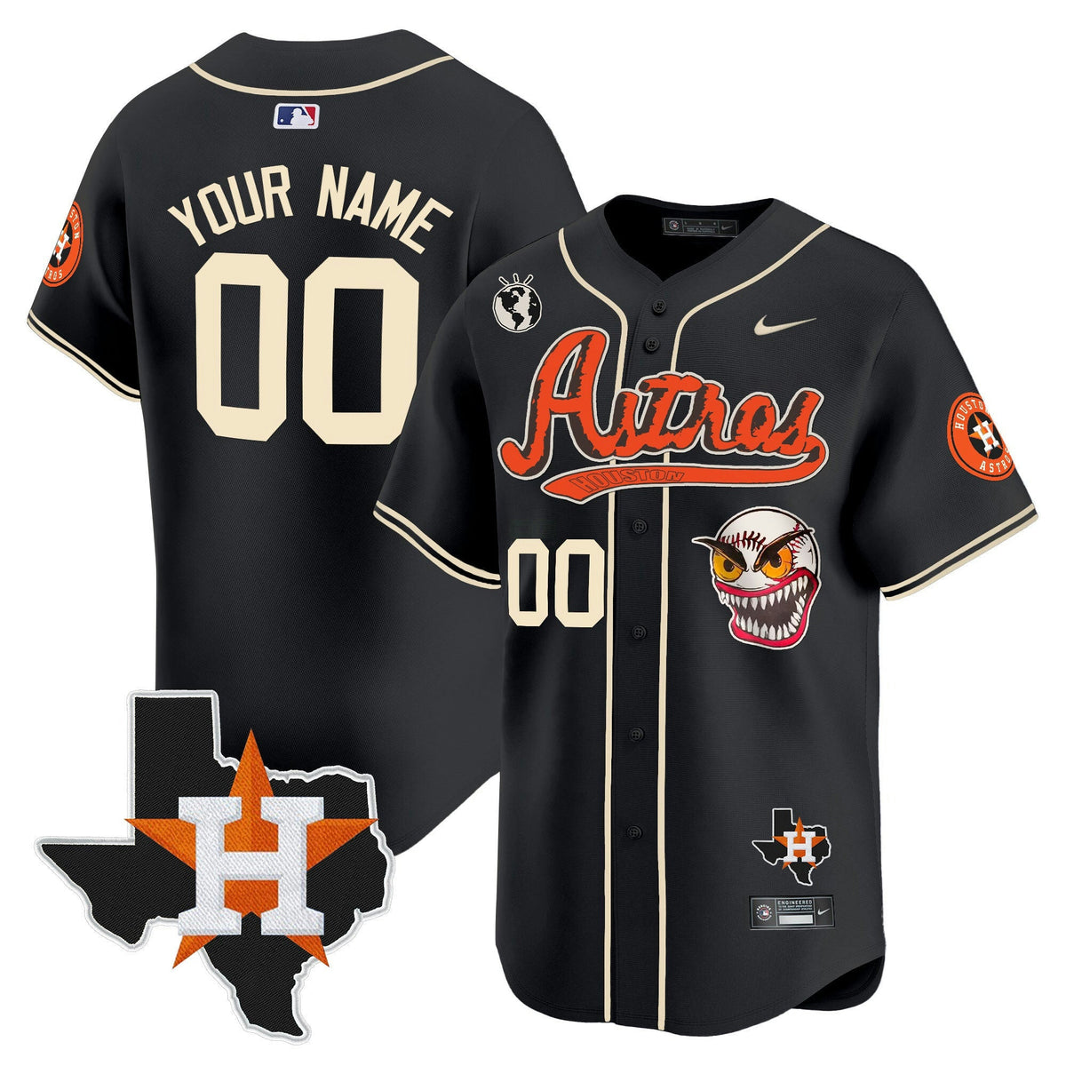 Camisa MLB Houston Cactus Jack Style Vapor Premier Limited Jersey V2 – Stitched