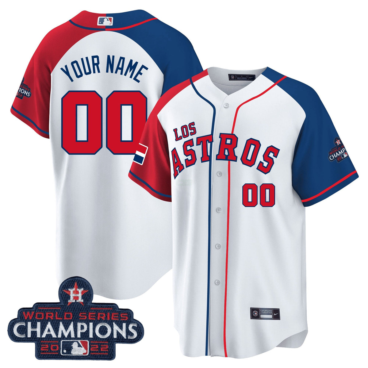 Camisa MLB Houston Astros Houston “Los ” Hispanic Heritage Champions Patch Jersey - Dominican Edition