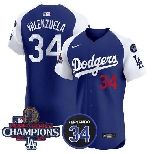 Camisa MLB Men’s 2024 World Series Champions Patch Vapor Premier Elite Jersey V2